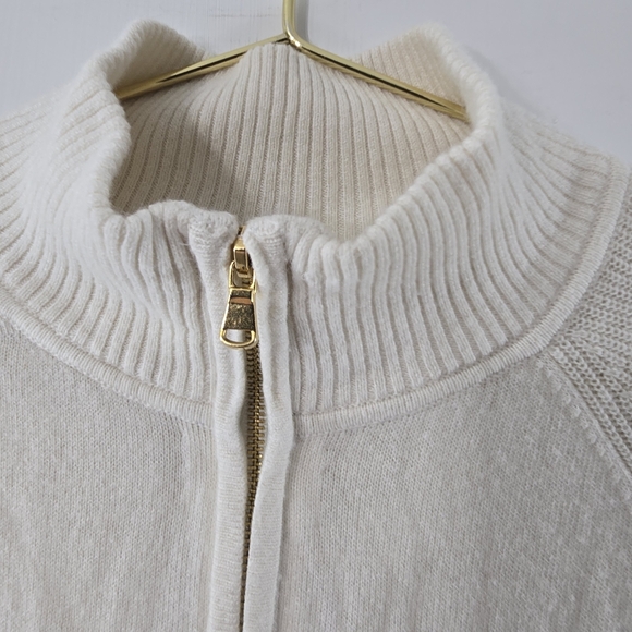 Vineyard Vines Merino Wool Blend Quarter Half Zip Mock Neck Mockneck Sweater M - Picture 4 of 8